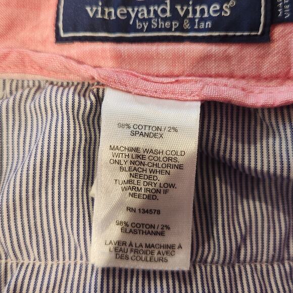 Vineyard Vines Mens Pink Shorts 9 Inch Inseam Size 32 Beach Summer Nautical - Picture 6 of 11